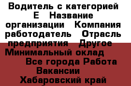 Водитель с категорией Е › Название организации ­ Компания-работодатель › Отрасль предприятия ­ Другое › Минимальный оклад ­ 30 000 - Все города Работа » Вакансии   . Хабаровский край,Амурск г.